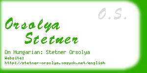 orsolya stetner business card